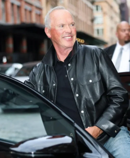 NYC 2025 Michael Keaton Black Leather Jacket