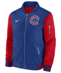 Chicago Cubs Dugout Royal and Red Bomber Jacket