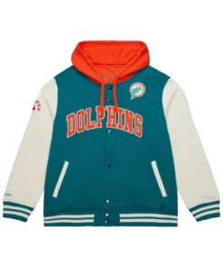 Mitchell and Ness Miami Dolphins Courtside Varsity Jacket
