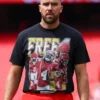 Philadelphia Eagles vs Kansas City Chiefs Travis Kelce Black T-Shirt