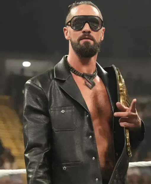 Monday Night RAW 2025 Seth Rollins Leather Jacket