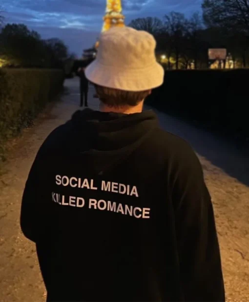 Social Media Killed Romance Black Hoodie