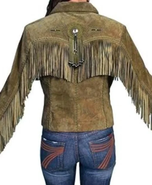 Buy The Wrong Paris 2025 Christin Park Olive Fringe Jacket in Sale