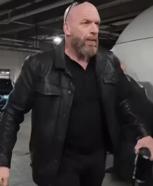 Triple H Wrestlepalooza Black Leather Jacket