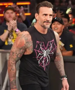 Shop Now CM Punk Monday Night RAW 2025 Black Tank Top