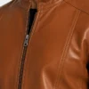 Cafe Racer Leather Brown Tan Jacket