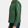 Cafe Racer Leather Dodge Green Jacket