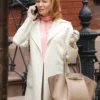 Renee Zellweger Only Murders in the Building S5 White Wool Coat