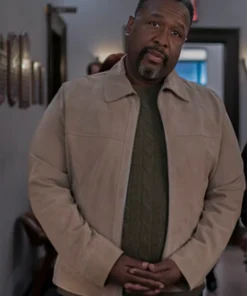 Wendell Pierce Elsbeth S02 Beige Suede Jacket