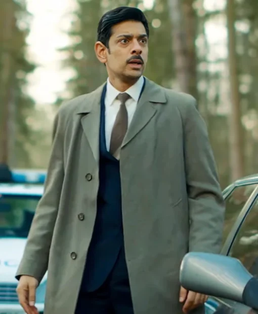 Amit Shah Murder Before Evensong S1 Green Coat