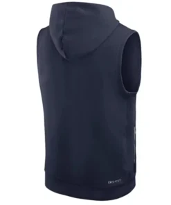 Unisex Dallas Cowboys Sleeveless Navy Blue Pullover Hoodie