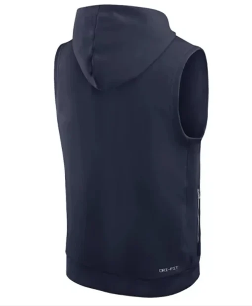 Unisex Dallas Cowboys Sleeveless Navy Blue Pullover Hoodie