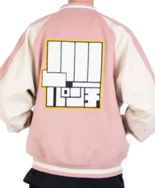 Anime Series Dandadan 2025 Momo Ayase Pink Varsity Jacket For Unisex