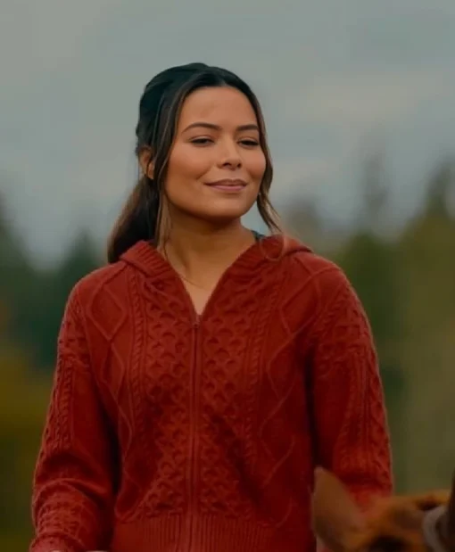 The Wrong Paris 2025 Miranda Cosgrove Hooded Cardigan