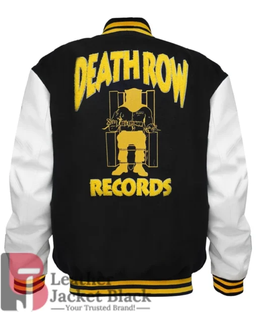 Death Row Records Black And White Varsity Jacket
