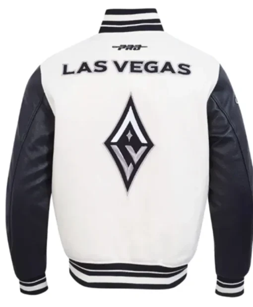 Eggshell Black Retro Las Vegas Aces Varsity Jacket