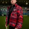 Shop Face Off IBF World Title Paddy Donovan Fight Red Black Puffer Jacket
