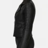 Fashion Black Leather Biker Jacket For Women