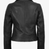 Get Women Fashion Black Leather Biker Jacket For Sale