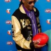 Grand Final Entertainment Media Opportunity 2025 Snoop Dogg Black and Golden Jacket