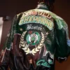 Jaylen Brown Green and Black Boston Celtics 18 Time Champion Leather Jacket