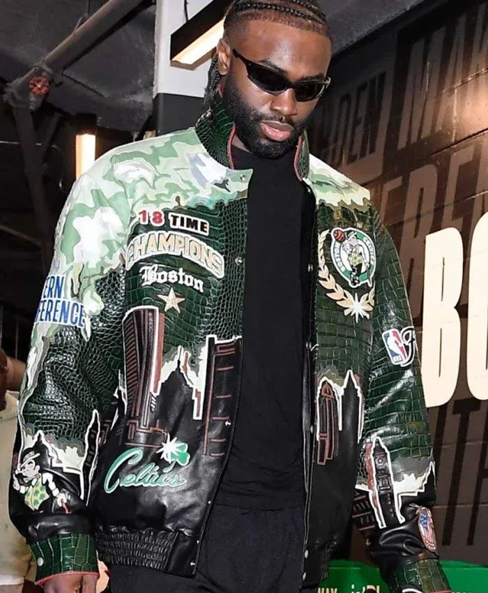 Jaylen Brown 18 Time Champion Jacket | Boston Celtics Jacket