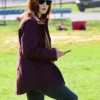 Jessica Chastain TV Series The Savant S01 Savant Maroon Cotton Jacket