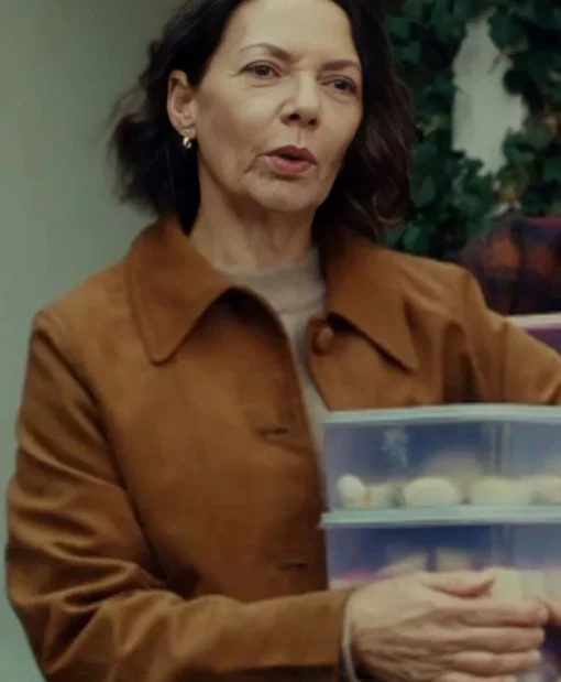 The Rumour S01 Joanne Whalley Brown Suede Jacket