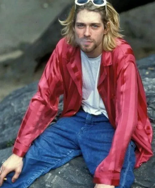 Silk Kurt Cobain Pink Shirt