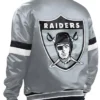 LV Raiders Classics Home Game Silver Satin Jacket