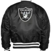 LV Raiders Oakland Bomber MA-1 Black And Grey Satin Jacket