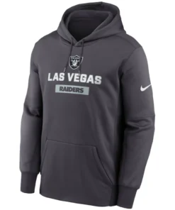 Las Vegas Raiders Anthracite Toss Sweep Performance Black Hoodie