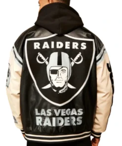 Las Vegas Raiders Black Bomber Leather Jacket
