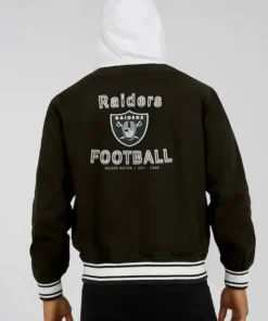 Las Vegas Raiders Black Cotton Hooded Jacket