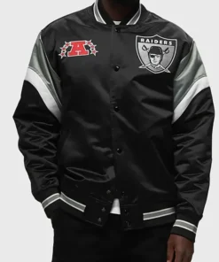 Las Vegas Raiders Black Heavyweight Varsity Jacket