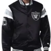Las Vegas Raiders Black Satin Midweight Jacket