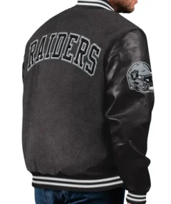 Las Vegas Raiders Black First Rounder Varsity Jacket