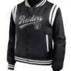 Las Vegas Raiders Full-Zip Black Bomber Jacket