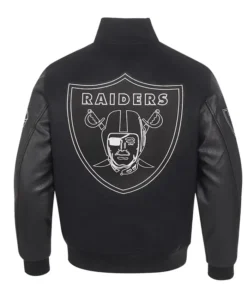 Las Vegas Raiders Full-Zip Black Varsity Jacket