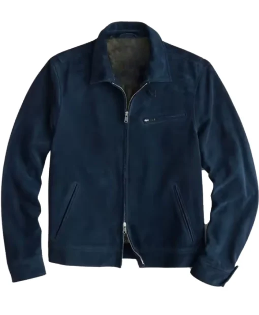 Shop Matthew Rhys The Beast in Me S1 Blue Suede Jacket