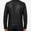 Men Premium Cafe Racer Black Leather Jacket