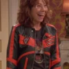 Ravens Home Mindy Sterling Black and Red Leather Jacket