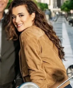 NCIS Tony and Ziva S01 Ziva David Brown Bomber Jacket