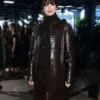 NFW Anne Hathaway Leather Brown Coat
