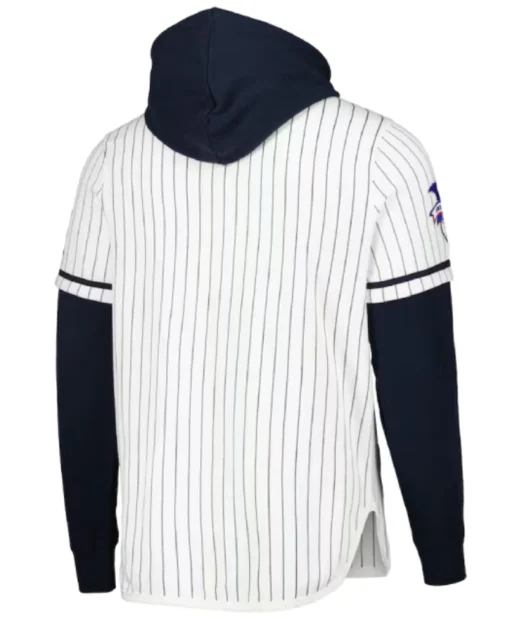 Men’s New York Yankees ’47 White Pinstripe Double-Header Pullover Hoodie