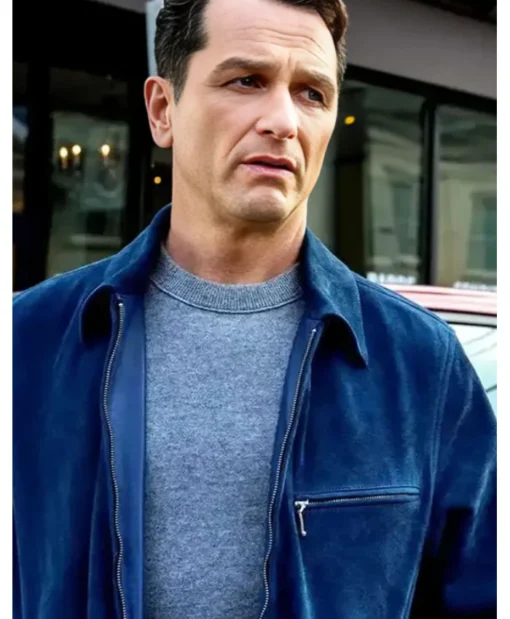Matthew Rhys The Beast in Me S1 Blue Suede Jacket