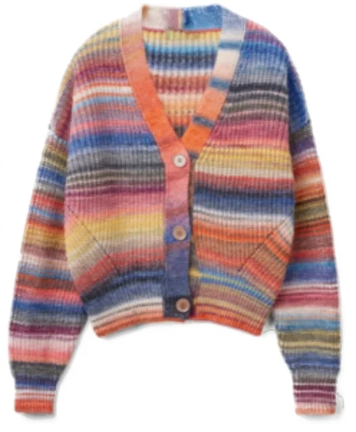 Ella Bright TV-Series Off Campus 2025 Hannah Wells Multicolor Cardigan