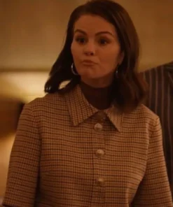 Selena Gomez TV-Series Only Murders in The Building S05 Plaid Polo Top