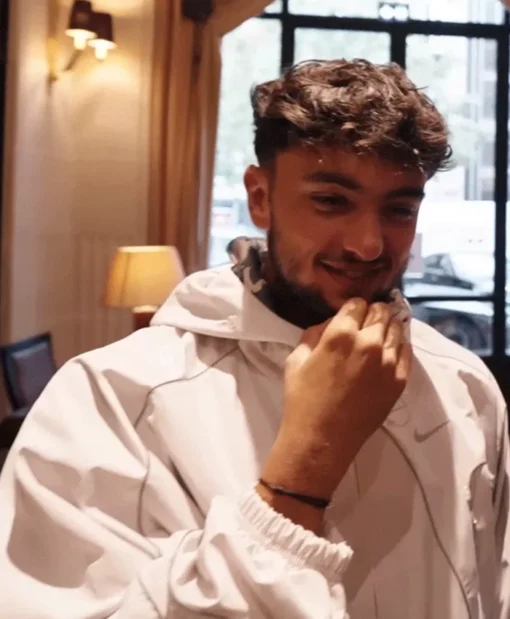 24 HEURES À PARIS Inoxtag White Hooded Jacket On Sale
