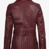 Order Fashion Asymmetrical Burgundy Real Biker Leather Unisex Jacket